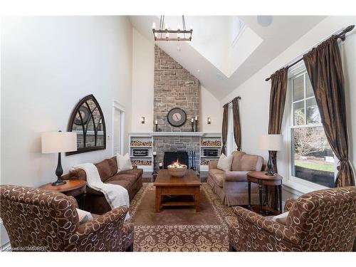 80 Cox Drive, Oakville, ON - Indoor Photo Showing Living Room With Fireplace