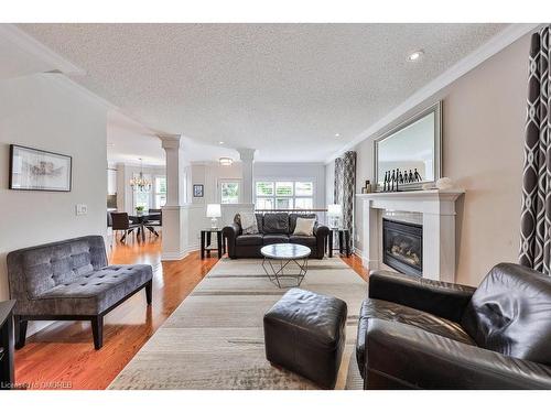 8 Inverhuron Trail, Oakville, ON - Indoor Photo Showing Living Room With Fireplace