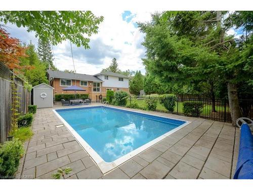 4499 Rogers Road, Burlington, ON - Outdoor With In Ground Pool With Deck Patio Veranda With Backyard