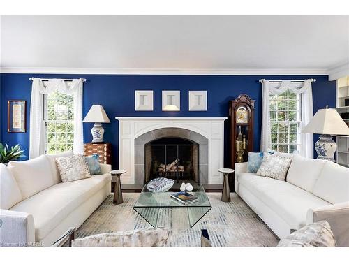 3020 First Street, Burlington, ON - Indoor Photo Showing Living Room With Fireplace