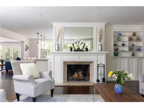 86 First Street, Oakville, ON - Indoor Photo Showing Living Room With Fireplace