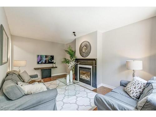 2169 Grand Ravine Drive, Oakville, ON - Indoor Photo Showing Living Room With Fireplace