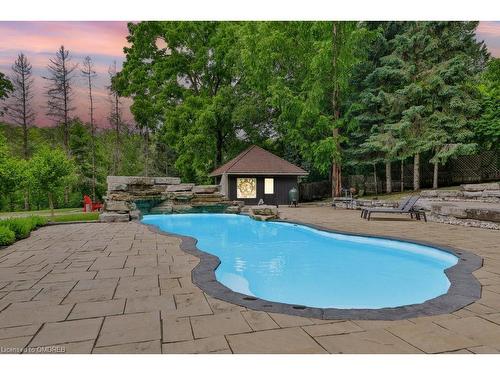 398 Winston Churchill Boulevard, Oakville, ON - Outdoor With In Ground Pool With Backyard