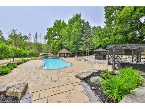 398 Winston Churchill Boulevard, Oakville, ON - Outdoor With In Ground Pool With Deck Patio Veranda With Backyard