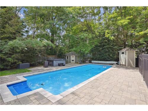 1267 Cumnock Crescent, Oakville, ON - Outdoor With In Ground Pool With Backyard