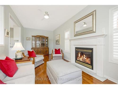 8 Meadowlark Drive, Georgetown, ON - Indoor Photo Showing Living Room With Fireplace