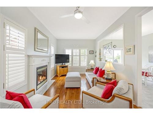 8 Meadowlark Drive, Georgetown, ON - Indoor Photo Showing Living Room With Fireplace