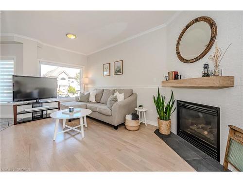 2059 White Dove Circle, Oakville, ON - Indoor Photo Showing Living Room With Fireplace