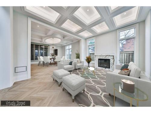 556 Fourth Line, Oakville, ON - Indoor Photo Showing Living Room With Fireplace