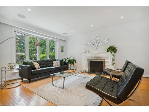 1129 Shaw Street, Oakville, ON - Indoor Photo Showing Living Room With Fireplace