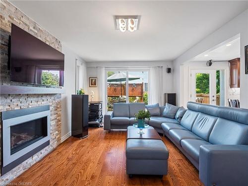 2215 Springfield Court, Mississauga, ON - Indoor Photo Showing Living Room With Fireplace