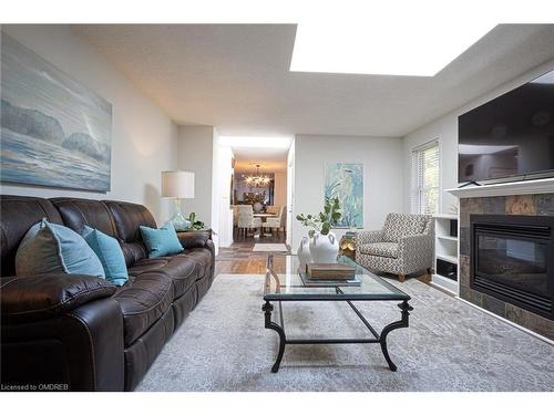 1227 Nathaniel Crescent, Burlington, ON - Indoor Photo Showing Living Room With Fireplace