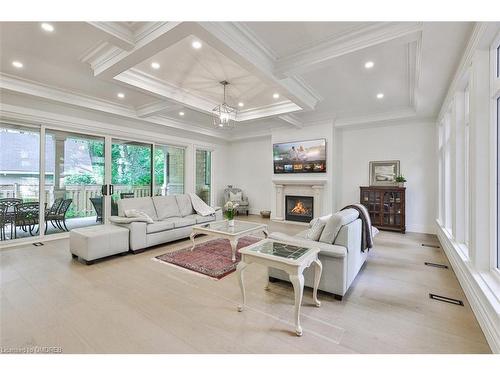 2409 Lakeshore Road, Burlington, ON - Indoor Photo Showing Living Room With Fireplace