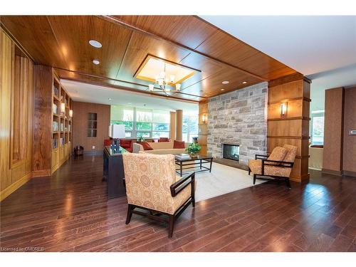 710-1055 Southdown Road, Mississauga, ON - Indoor Photo Showing Living Room With Fireplace