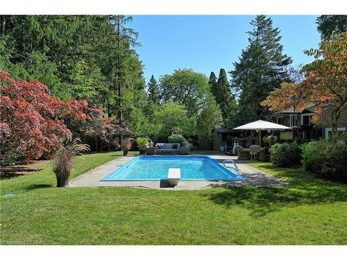 153 Wolfdale Avenue, Oakville, ON - Outdoor With In Ground Pool With Backyard