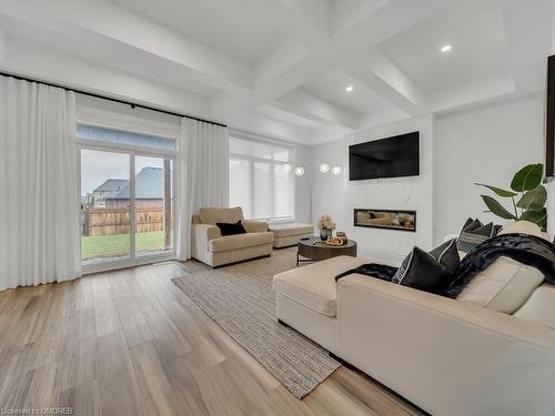 80 Arlington Parkway, Paris, ON - Indoor Photo Showing Living Room With Fireplace