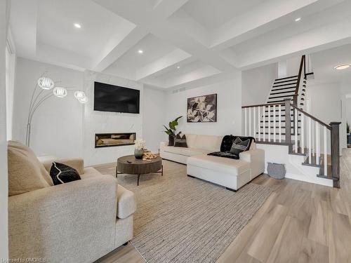 80 Arlington Parkway, Paris, ON - Indoor Photo Showing Living Room With Fireplace