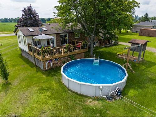 4999 Canborough Road, Wellandport, ON - Outdoor With Above Ground Pool With Backyard