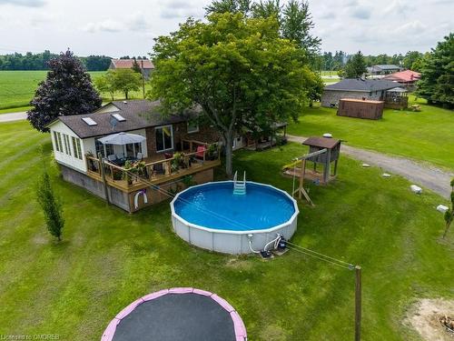 4999 Canborough Road, Wellandport, ON - Outdoor With Above Ground Pool With Backyard