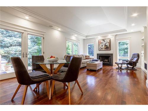 1518 Oakhill Drive, Oakville, ON - Indoor Photo Showing Dining Room With Fireplace