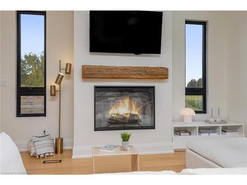 363 Albert Street, Everton, ON - Indoor Photo Showing Living Room With Fireplace