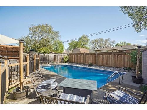 715 Drury Lane, Burlington, ON - Outdoor With In Ground Pool With Backyard