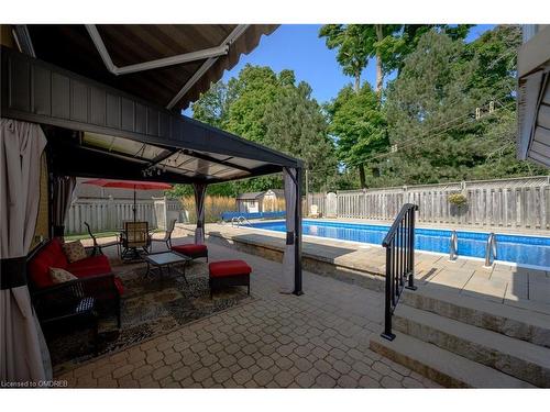 1381 Constance Drive, Oakville, ON - Outdoor With In Ground Pool With Deck Patio Veranda