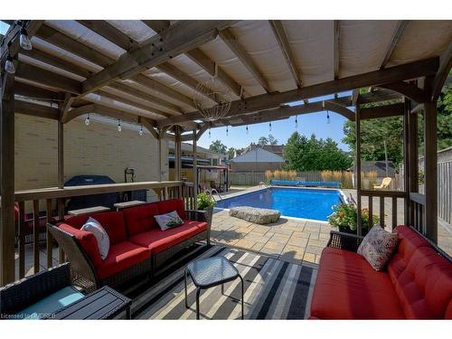 1381 Constance Drive, Oakville, ON - Outdoor With In Ground Pool With Deck Patio Veranda With Exterior