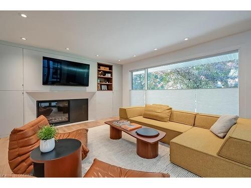 1250 Braeside Drive, Oakville, ON - Indoor Photo Showing Living Room With Fireplace