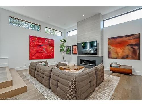 1250 Braeside Drive, Oakville, ON - Indoor Photo Showing Living Room With Fireplace