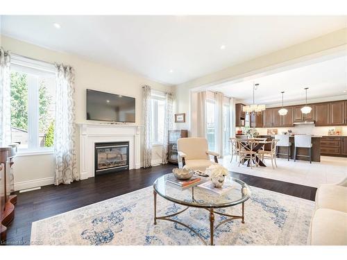 580 Snider Terrace, Milton, ON - Indoor Photo Showing Living Room With Fireplace