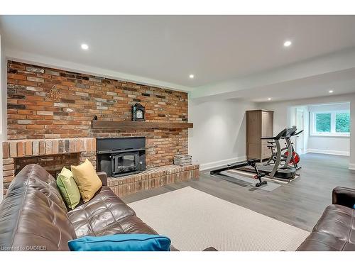 3136 Limestone Road, Campbellville, ON - Indoor With Fireplace