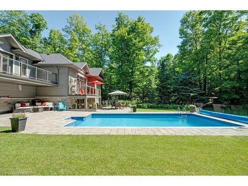 3136 Limestone Road, Campbellville, ON - Outdoor With In Ground Pool With Backyard