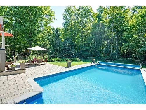 3136 Limestone Road, Campbellville, ON - Outdoor With In Ground Pool With Backyard