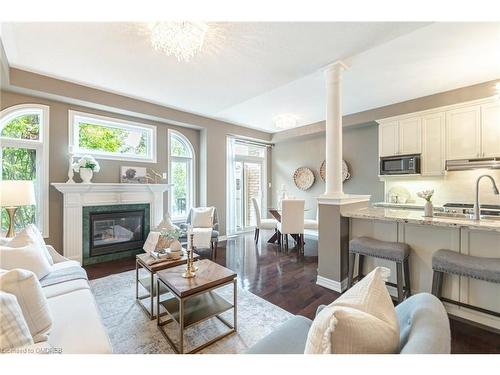 3382 Whilabout Terrace, Oakville, ON - Indoor Photo Showing Living Room With Fireplace