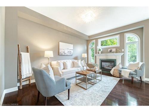 3382 Whilabout Terrace, Oakville, ON - Indoor Photo Showing Living Room With Fireplace