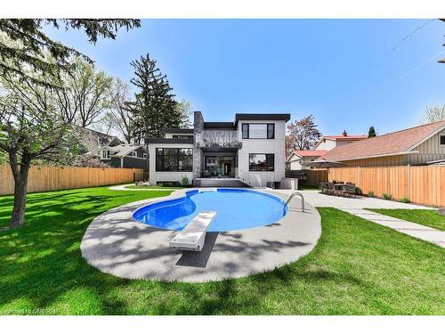 1617 Trotwood Avenue, Mississauga, ON - Outdoor With In Ground Pool With Backyard