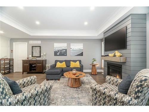 323 Regatta Drive, Welland, ON - Indoor Photo Showing Living Room With Fireplace