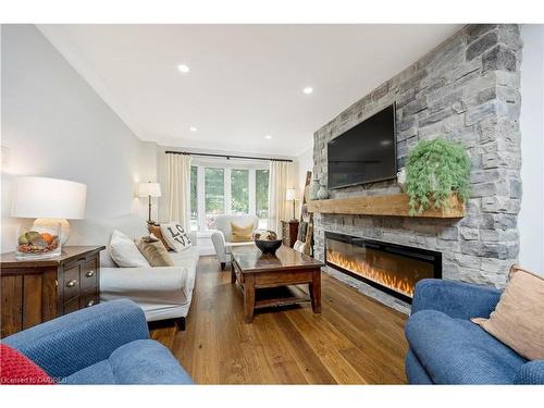 884 Hemlock Drive, Milton, ON - Indoor Photo Showing Living Room With Fireplace