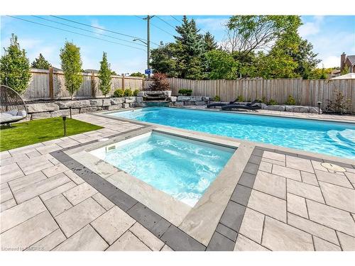 884 Hemlock Drive, Milton, ON - Outdoor With In Ground Pool With Backyard