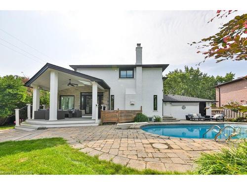 435 The Thicket, Mississauga, ON - Outdoor With In Ground Pool With Deck Patio Veranda With Backyard