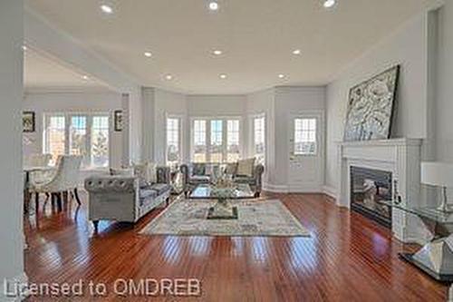 14 Lillian Crescent, Brampton, ON - Indoor Photo Showing Living Room With Fireplace