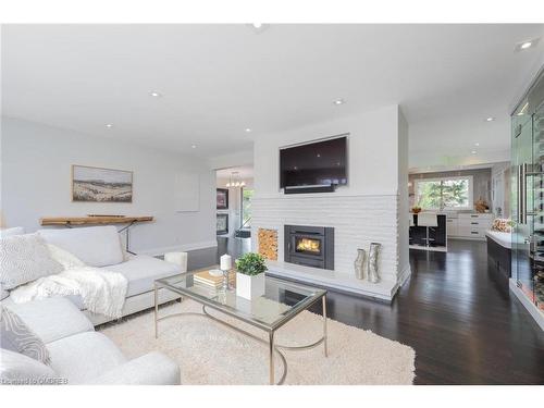 1 Terry Court, Georgetown, ON - Indoor Photo Showing Living Room With Fireplace