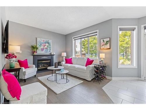 2244 Chickadee Crescent, Oakville, ON - Indoor Photo Showing Living Room With Fireplace