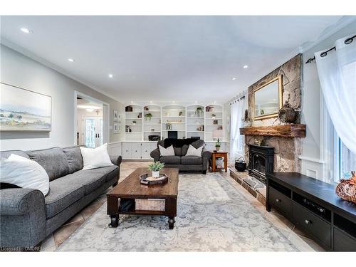 1380 Merrybrook Lane, Oakville, ON - Indoor Photo Showing Living Room With Fireplace