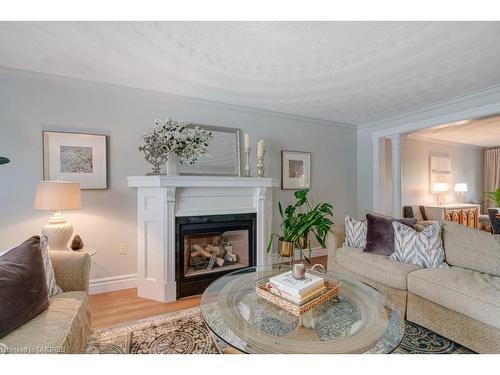 3219 New Street, Burlington, ON - Indoor Photo Showing Living Room With Fireplace