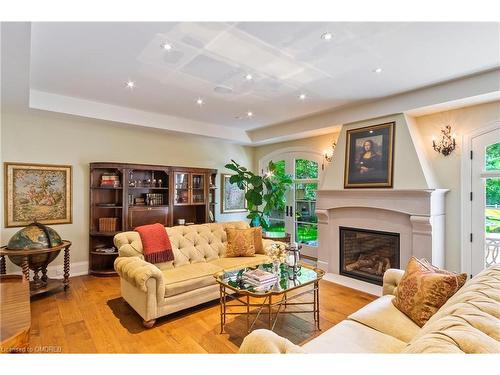 2050 Dickson Road, Mississauga, ON - Indoor Photo Showing Living Room With Fireplace