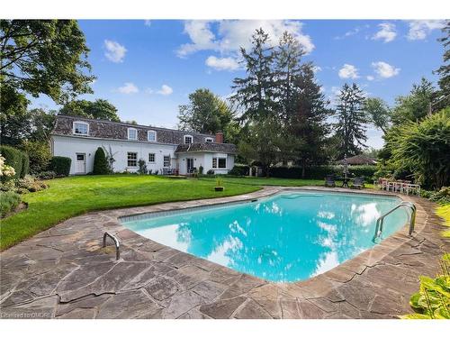 166 Dornie Road, Oakville, ON - Outdoor With In Ground Pool With Backyard