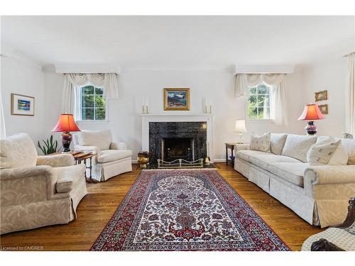 166 Dornie Road, Oakville, ON - Indoor Photo Showing Living Room With Fireplace