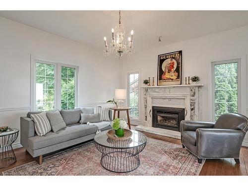 3286 Shelburne Place, Oakville, ON - Indoor Photo Showing Living Room With Fireplace